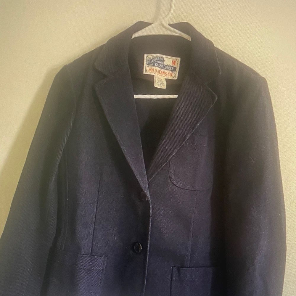 Ralph Lauren Navy Corduroy Blazer